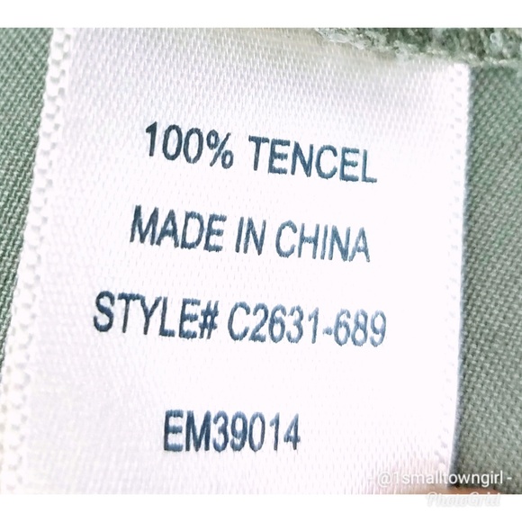 Anthropologie Cloth & Stone camp shirt green S - Picture 8 of 8
